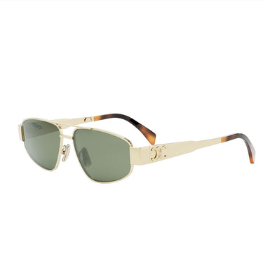Celine Sunglasses CL40281U 30N Gold/Green Unisex 2