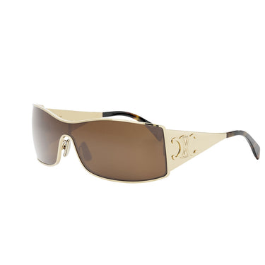 Celine Sunglasses CL40283U 30E Triomphe Maxi Metal Gold/Brown Women 2
