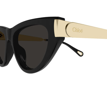 Chloé Occhiali da Sole CH0350S 001 Nero Oro Grigio Donna 3
