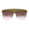 Chloé Occhiali da Sole CH0416S 005 Khaki Trasparente Borgogna Sfumato Donna