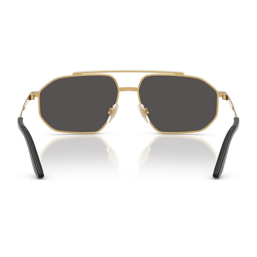 Dolce & Gabbana Occhiali da Sole DG2328 131387 Oro Argento Grigio Scuro Uomo 4