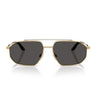 Dolce & Gabbana Sonnenbrille DG2328 131387 Gold Silber Dunkelgrau Herren