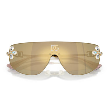 Dolce & Gabbana Occhiali da Sole DG2333B 02/03 Oro/Trasparente Specchiato Giallo Donna 4