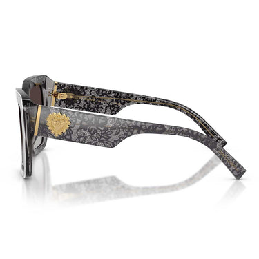 Dolce & Gabbana Occhiali da Sole DG4538 34718G x Devotion Print Black Lace/Grigio Sfumato Donna 2