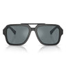 Dolce & Gabbana Occhiali da Sole DG4544 25256G Nero Opaco Grigio Nero Specchiato Uomo