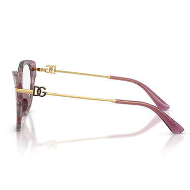 Dolce & Gabbana Occhiali da Vista DG3438 3474 Striato Viola/Trasparente Donna 