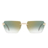 Dsquared2 Sonnenbrille D2 0102-S PEF Gold-Grün Verlauf Unisex