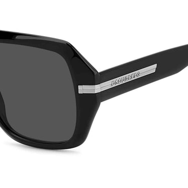Dsquared2 Occhiali da Sole D2 0160/S 807/IR Nero Argento/Grigio Sfumato Uomo 4