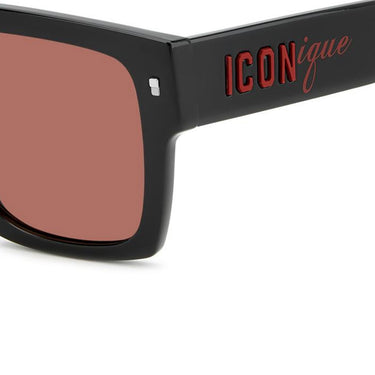 Dsquared2 Occhiali da Sole ICON 0030 S OITU1 Nero Rosso Uomo 4