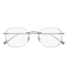 Dunhill Occhiali da Vista DU0134O 002 Argento/Trasparente Uomo