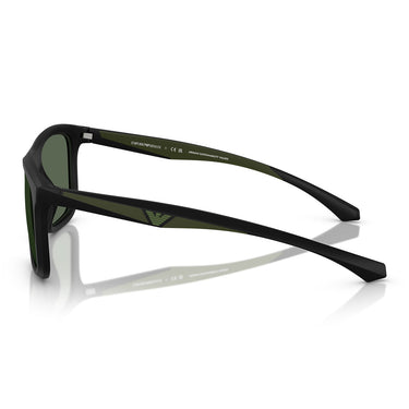 Emporio Armani Occhiali da Sole EA4234U 500171 Nero Opaco Verde Scuro Uomo 3