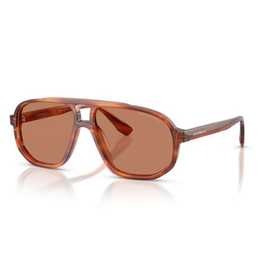 Emporio Armani Occhiali da Sole EA4263U 632973 Marrone Striato Marrone Uomo  2