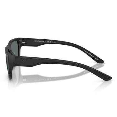 Emporio Armani Occhiali da Sole EA4267U 500181 Nero Opaco Gommato Grigio Scuro Uomo Polarizzati 3