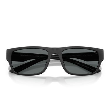 Emporio Armani Occhiali da Sole EA4267U 500181 Nero Opaco Gommato Grigio Scuro Uomo Polarizzati 5