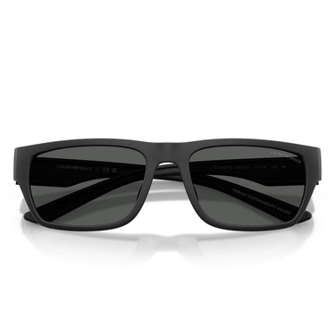 Emporio Armani Occhiali da Sole EA4267U 500187 Nero Opaco Gommato Grigio Scuro Uomo 5