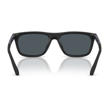 Emporio Armani Occhiali da Sole EA4272U 637387 Nero Opaco Blu Grigio Scuro Uomo  4