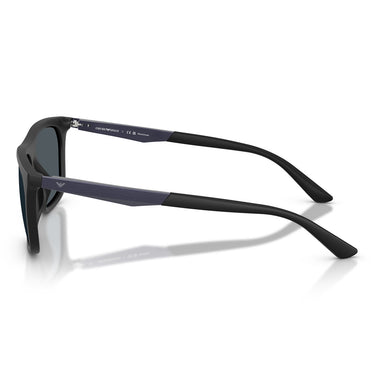 Emporio Armani Occhiali da Sole EA4272U 637387 Nero Opaco Blu Grigio Scuro Uomo  3