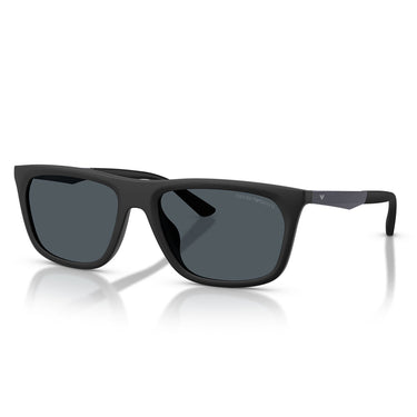 Emporio Armani Occhiali da Sole EA4272U 637387 Nero Opaco Blu Grigio Scuro Uomo  2