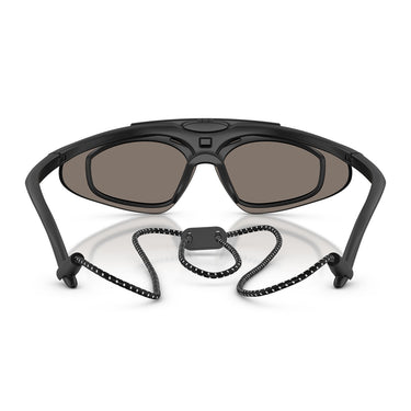 Emporio Armani Occhiali da Sole Q74010 62886G x Milano Cortina 2026 Nero Opaco/Grigio Chiaro Specchiato Argento Uomo 5