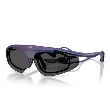 Emporio Armani Occhiali da Sole Q74010 629187 x Milano Cortina 2026 Blu Iridescente/Grigio Scuro Uomo 2