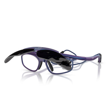 Emporio Armani Occhiali da Sole Q74010 629187 x Milano Cortina 2026 Blu Iridescente/Grigio Scuro Uomo 1