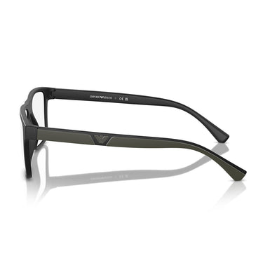 Emporio Armani Occhiali da Vista EA4115 58531W Nero Opaco Trasparente con 2 Clip Uomo 3
