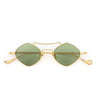 Eyepetizer Okulary Przeciwsłoneczne Negroni MEDICI C.4-64 Złoto/Zielony Unisex