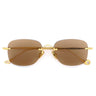 Eyepetizer Okulary Przeciwsłoneczne ROCHESTER C.4-57 Złoto/Brązowy Gradient Unisex