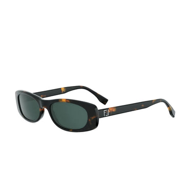 Fendi FF Squared Brown Oval Sunglasses
