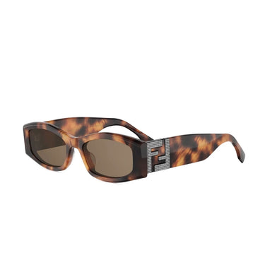 Fendi Forever Marrone Rettangolare Occhiali da Sole