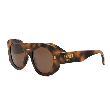 Fendi Roma Brown Round Sunglasses
