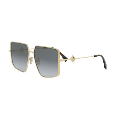 Fendi FF Diamonds Gold Geometric Sunglasses