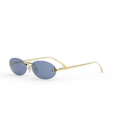 Fendi First Crystal Gold Oval Sunglasses