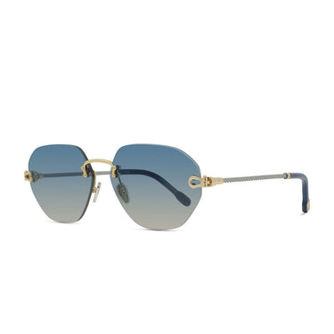 Fred Sunglasses FG40078U 30W Manille Cable Gold/Blue Gradient Men