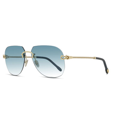 Fred Sunglasses FG4011UN 30Z Manille Cable Gold/Light Blue Unisex