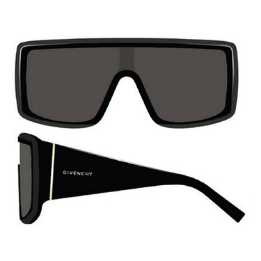 Givenchy Square Nero Mask Occhiali da Sole 2