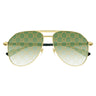 Gucci Gafas de Sol GG1220S 004 Oro/Verde Hombre