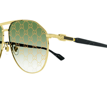 Gucci Occhiali da Sole GG1220S 004 Oro/Verde Uomo 3