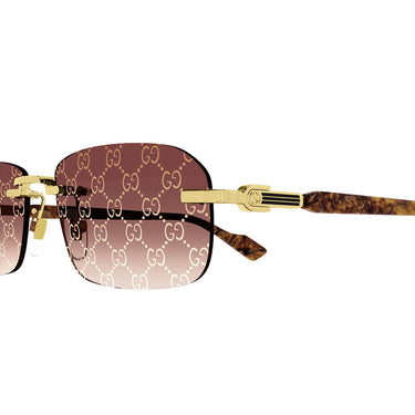 Gucci Occhiali da Sole GG1221S 004 Oro/Rosso Uomo