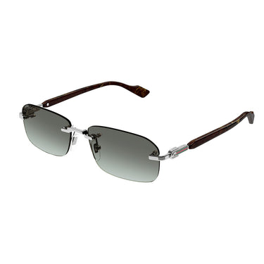 Gucci Occhiali da Sole GG1221S 008 Argento/Marrone Uomo 2