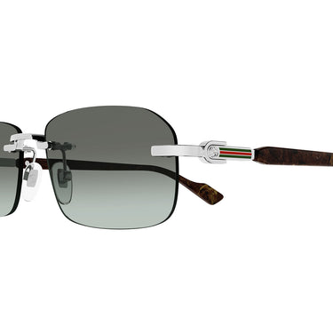 Gucci Occhiali da Sole GG1221S 008 Argento/Marrone Uomo 3