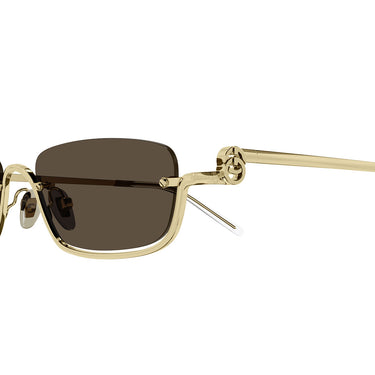 Gucci Occhiali da Sole GG1278S 001 Oro/Marrone Unisex 3