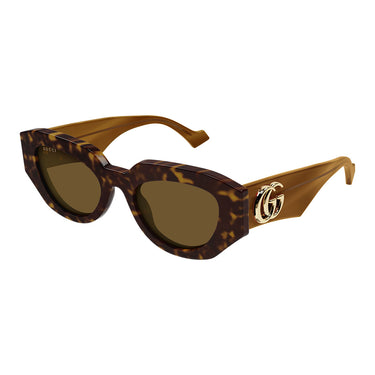 Gucci Occhiali da Sole GG1421S 009 Marrone Marrone Unisex 2