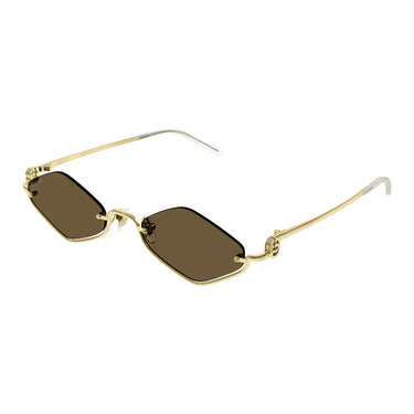 Gucci Lunettes de Soleil GG1604S 002 Or/Marron Unisexe