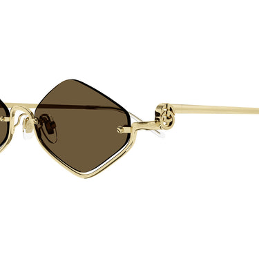 Gucci Lunettes de Soleil GG1604S 002 Or/Marron Unisexe