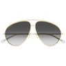 Gucci Sunglasses GG1654S 012 Gold Gray Women