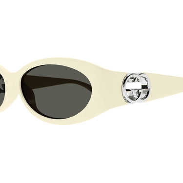 Gucci Occhiali da Sole GG1660S 004 Avorio-Grigio Unisex 2
