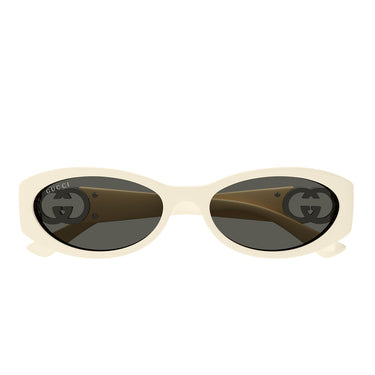 Gucci Occhiali da Sole GG1660S 004 Avorio-Grigio Unisex 2
