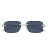 Gucci Okulary Przeciwsłoneczne GG1703S 003 Srebrno-Niebieskie Unisex