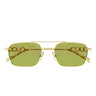 Gucci Sunglasses GG1804S 002 Gold/Green Women